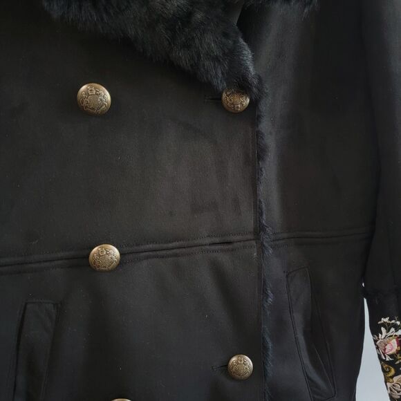 Driftwood Womens Jacket Size Small Embroidered Pheobe Buffay Boho Penny Lane - Picture 8 of 9